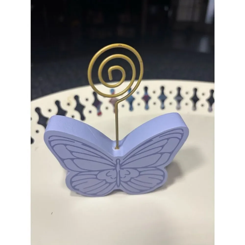 2 New Butterfly Photo Holder in Light Purple Dolly Parton -